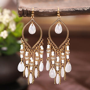 Classic Vintage Women's Corful Crystal Beads Long Tassel Earrings 2020 Fashion Jewelry Bohemia Wedding Earrings Hangers - A Woman Knows Best