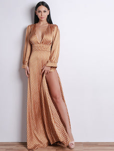 Tan Polka Dot Dress - A Woman Knows Best