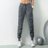 Fabric Drawstring Running Sport Joggers Women Quick Dry Athletic Gym Fitness Sweatpants With Two Side Pockets Exercise Pants - A Woman Knows Best