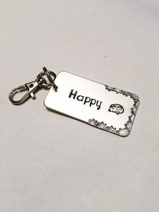 Hand stamped jewelry - Hand stamped key chain - - A Woman Knows Best