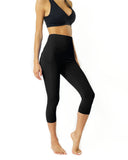 High Waisted Yoga Capri Leggings - Black - A Woman Knows Best