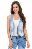 M.Michel Women's Denim Vest - Style 280 - A Woman Knows Best