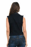 M.Michel Women's Denim Vest - Style 428A - A Woman Knows Best