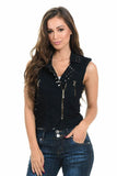 M.Michel Women's Denim Vest - Style 428A - A Woman Knows Best