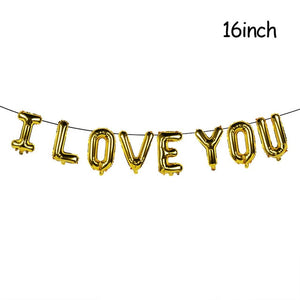 16inch Gold Love Letter Foil Balloons Heart Baloon Hanging Rose Bear Gift for Engagement Wedding Decoration Valentines Day Decor - A Woman Knows Best