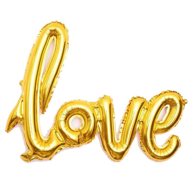 16inch Gold Love Letter Foil Balloons Heart Baloon Hanging Rose Bear Gift for Engagement Wedding Decoration Valentines Day Decor - A Woman Knows Best