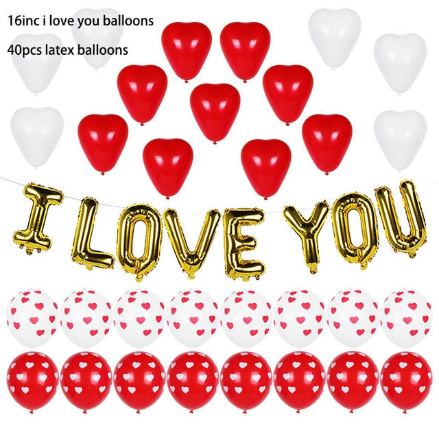 16inch Gold Love Letter Foil Balloons Heart Baloon Hanging Rose Bear Gift for Engagement Wedding Decoration Valentines Day Decor - A Woman Knows Best