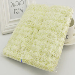 144pcs 2cm MINI foam roses for home Wedding fake Flower Decora Scrapbooking diy wreath gift box cheap Artificial Flower Bouquet - A Woman Knows Best