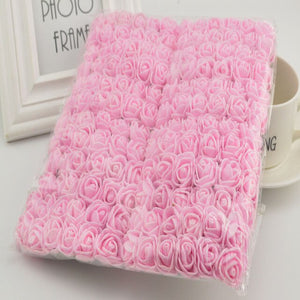 144pcs 2cm MINI foam roses for home Wedding fake Flower Decora Scrapbooking diy wreath gift box cheap Artificial Flower Bouquet - A Woman Knows Best