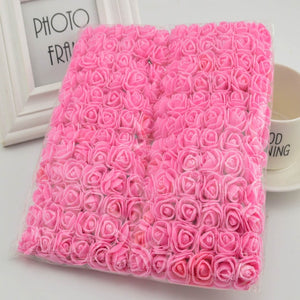 144pcs 2cm MINI foam roses for home Wedding fake Flower Decora Scrapbooking diy wreath gift box cheap Artificial Flower Bouquet - A Woman Knows Best