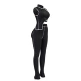 Simenual Casual Sporty Active Wear Matching Set Women Sleeveless Workout Bodycon 2 Piece Outfits Skinny Crop Top and Pants Sets - A Woman Knows Best