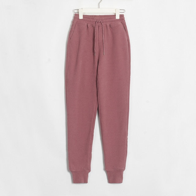 Wixra Women Casual Velvet Pants Winter Lady's Thick Wool Pants Women's Clothing Lace-up Long Trousers - A Woman Knows Best