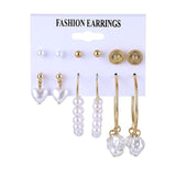 FNIO Women's Earrings Set Pearl Earrings For Women Bohemian Fashion Jewelry 2020 Geometric Crystal Heart Stud Earrings - A Woman Knows Best