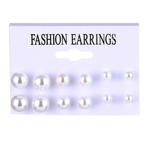 FNIO Women's Earrings Set Pearl Earrings For Women Bohemian Fashion Jewelry 2020 Geometric Crystal Heart Stud Earrings - A Woman Knows Best