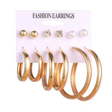 EN 12 Pairs Flower Women'S Earrings Set Pearl Crystal Stud Earrings Boho Geometric Tassel Earrings For Women 2020 Jewelry Gift - A Woman Knows Best