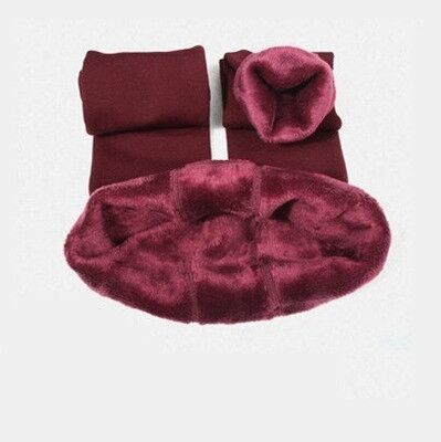 CHRLEISURE Warm Women's Plus Velvet Winter Leggings Ankle-Length Keep Warm Solid Pants High Waist Large Size Women Leggings - A Woman Knows Best