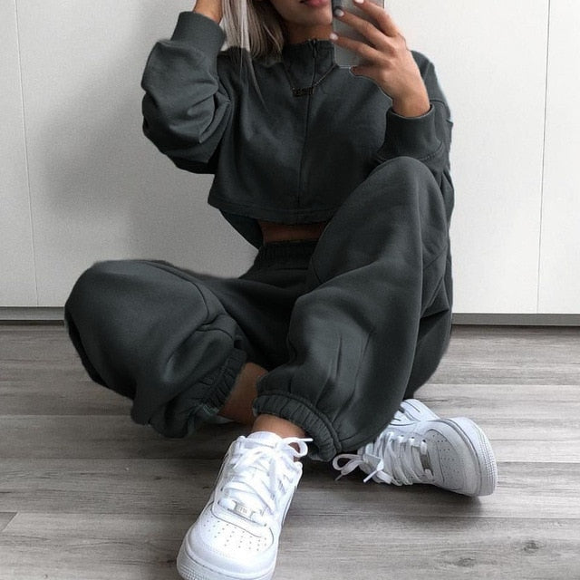 Rockmore Harajuku Joggers Wide Leg SweatPants Women Trousers Plus Size High Waist Pants Streetwear Korean Casual Pant Femme Fall - A Woman Knows Best