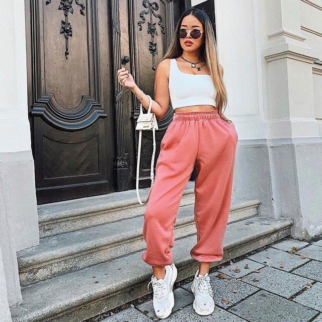 Rockmore Harajuku Joggers Wide Leg SweatPants Women Trousers Plus Size High Waist Pants Streetwear Korean Casual Pant Femme Fall - A Woman Knows Best