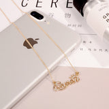 SexeMara Hot Style Jewelry Gold-Color Queen Letter Crystal Choker Necklace Personaliy Pendant Necklace for Women Female 2019 - A Woman Knows Best