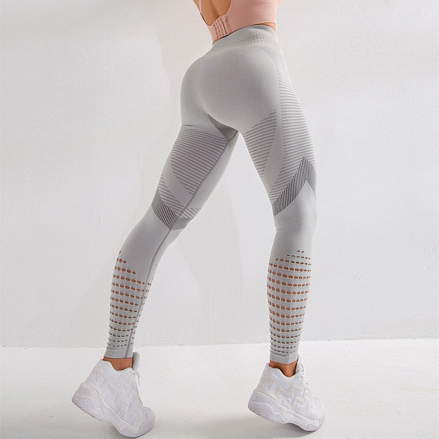 NORMOV Casual Women Leggings Fitness High Waist Push Up Patchwork Hollow Out Spandex Leggin Seamless Femme Leggings - A Woman Knows Best
