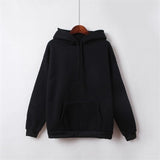 2021 New Social Harajuku Hoodies For Girls Solid Color Hooded Tops Women's Sweatshirt Long-sleeved Winter Velvet Thickening Coat - A Woman Knows Best