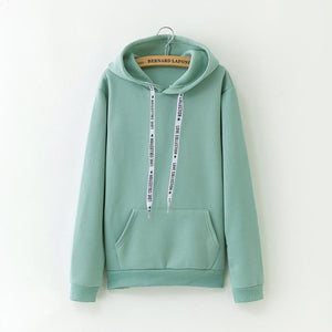 2021 New Social Harajuku Hoodies For Girls Solid Color Hooded Tops Women's Sweatshirt Long-sleeved Winter Velvet Thickening Coat - A Woman Knows Best