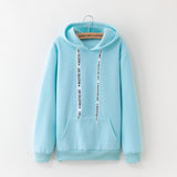 2021 New Social Harajuku Hoodies For Girls Solid Color Hooded Tops Women's Sweatshirt Long-sleeved Winter Velvet Thickening Coat - A Woman Knows Best