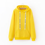 2021 New Social Harajuku Hoodies For Girls Solid Color Hooded Tops Women's Sweatshirt Long-sleeved Winter Velvet Thickening Coat - A Woman Knows Best