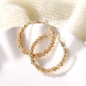 IPARAM 2020 New Big Circle Round Hoop Earrings for Women's Fashion Statement Golden Punk Charm Earrings Party Jewelry - A Woman Knows Best