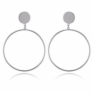 IPARAM 2020 New Big Circle Round Hoop Earrings for Women's Fashion Statement Golden Punk Charm Earrings Party Jewelry - A Woman Knows Best
