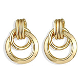 IPARAM 2020 New Big Circle Round Hoop Earrings for Women's Fashion Statement Golden Punk Charm Earrings Party Jewelry - A Woman Knows Best