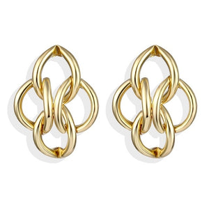 IPARAM 2020 New Big Circle Round Hoop Earrings for Women's Fashion Statement Golden Punk Charm Earrings Party Jewelry - A Woman Knows Best