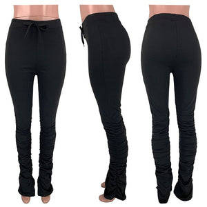 stacked leggings joggers stacked sweatpants women ruched pants legging jogging femme stacked pants women sweat pants  trousers - A Woman Knows Best