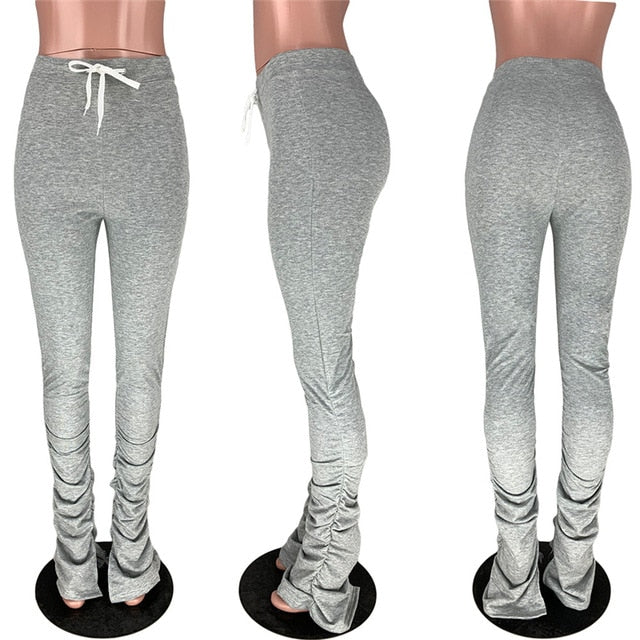 stacked leggings joggers stacked sweatpants women ruched pants legging jogging femme stacked pants women sweat pants  trousers - A Woman Knows Best