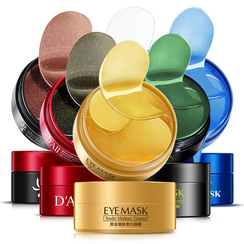 60 Pieces Golden Collagen Mask Lady Natural Moisturizing Gel Eye patches Remove Dark Circles Anti Age Bag Eye Wrinkle Skin Care - A Woman Knows Best