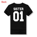 Women Fashion Summer Casual Best Friends T Shirt SISTER 01 SISTER 02 Tees Shirt Short Sleeve Sister Matching Outfit Female Tops - A Woman Knows Best