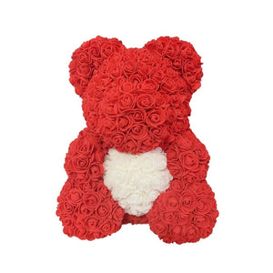 2021 40cm Rose Bear Heart Artificial Flower Rose Teddy Bear For Women Valentine's Wedding Birthday Christmas Gift - A Woman Knows Best