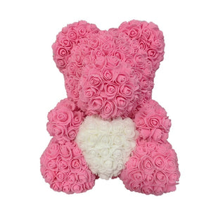 2021 40cm Rose Bear Heart Artificial Flower Rose Teddy Bear For Women Valentine's Wedding Birthday Christmas Gift - A Woman Knows Best