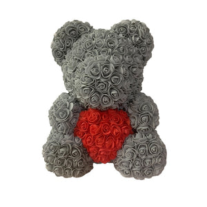2021 40cm Rose Bear Heart Artificial Flower Rose Teddy Bear For Women Valentine's Wedding Birthday Christmas Gift - A Woman Knows Best
