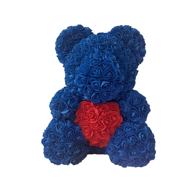 2021 40cm Rose Bear Heart Artificial Flower Rose Teddy Bear For Women Valentine's Wedding Birthday Christmas Gift - A Woman Knows Best