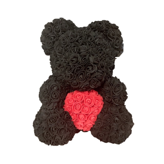 2021 40cm Rose Bear Heart Artificial Flower Rose Teddy Bear For Women Valentine's Wedding Birthday Christmas Gift - A Woman Knows Best