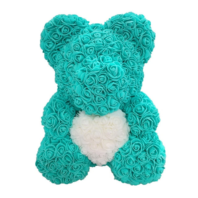 2021 40cm Rose Bear Heart Artificial Flower Rose Teddy Bear For Women Valentine's Wedding Birthday Christmas Gift - A Woman Knows Best