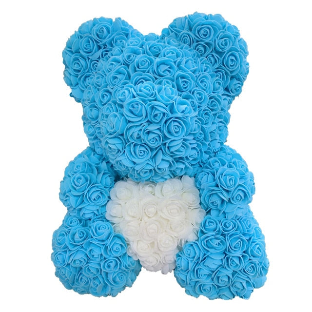 2021 40cm Rose Bear Heart Artificial Flower Rose Teddy Bear For Women Valentine's Wedding Birthday Christmas Gift - A Woman Knows Best