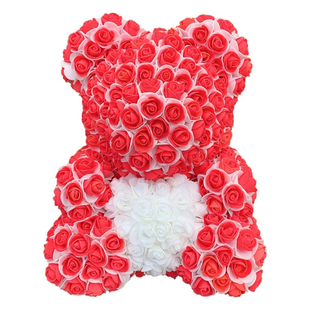 2021 40cm Rose Bear Heart Artificial Flower Rose Teddy Bear For Women Valentine's Wedding Birthday Christmas Gift - A Woman Knows Best