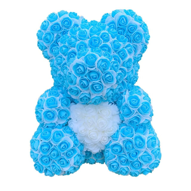2021 40cm Rose Bear Heart Artificial Flower Rose Teddy Bear For Women Valentine's Wedding Birthday Christmas Gift - A Woman Knows Best