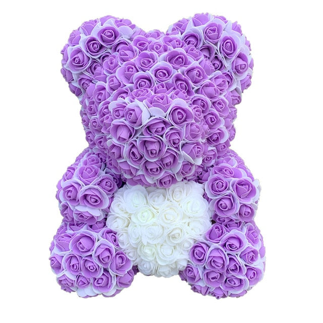 2021 40cm Rose Bear Heart Artificial Flower Rose Teddy Bear For Women Valentine's Wedding Birthday Christmas Gift - A Woman Knows Best