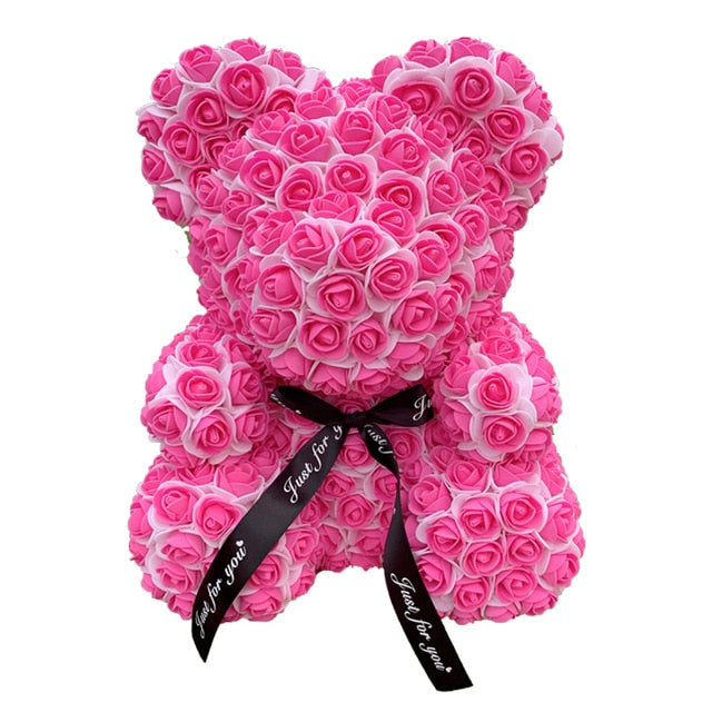 2021 40cm Rose Bear Heart Artificial Flower Rose Teddy Bear For Women Valentine's Wedding Birthday Christmas Gift - A Woman Knows Best