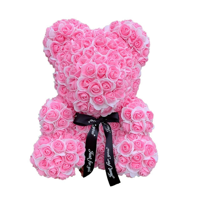2021 40cm Rose Bear Heart Artificial Flower Rose Teddy Bear For Women Valentine's Wedding Birthday Christmas Gift - A Woman Knows Best