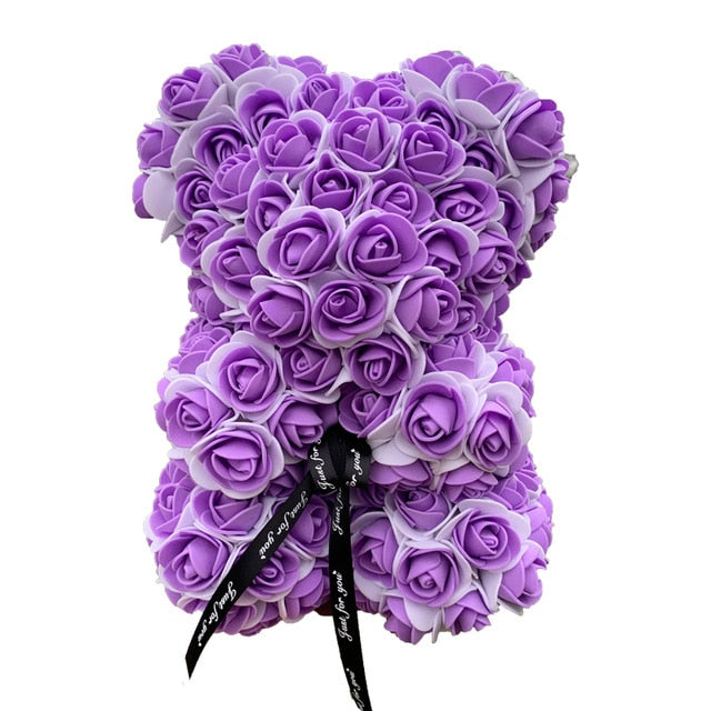 2021 40cm Rose Bear Heart Artificial Flower Rose Teddy Bear For Women Valentine's Wedding Birthday Christmas Gift - A Woman Knows Best