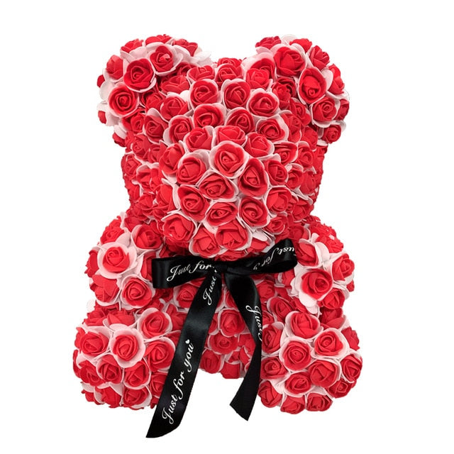 2021 40cm Rose Bear Heart Artificial Flower Rose Teddy Bear For Women Valentine's Wedding Birthday Christmas Gift - A Woman Knows Best